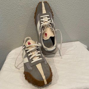 New Balance Gray and White Sneakers